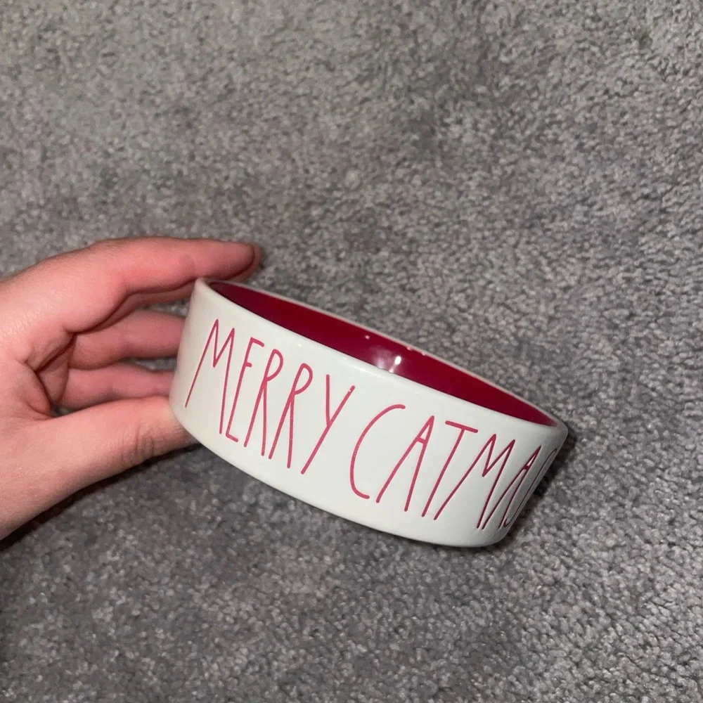 Rae Dunn Merry Catmas 🐱 Ceramic Cat Bowl NWT